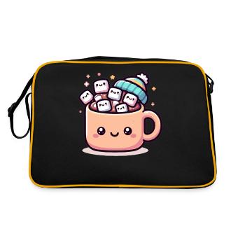 Design de rêve de l’amateur de chocolat chaud chaud chaleureux et confortable - Sac Retro - noir/or - Dos