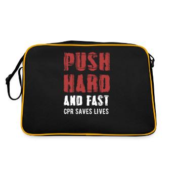 Push Hard And Fast Cpr Saves Lives Instructor - Retro Bag - black/gold - Back
