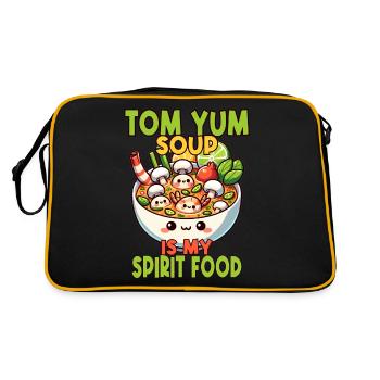 Tom Yum Soup Lovers Unique Artistic Design For - Retro Bag - black/gold - Back