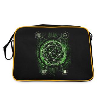 Funny Hacker Style Hacking Lover Computer - Retro Bag - black/gold - Back