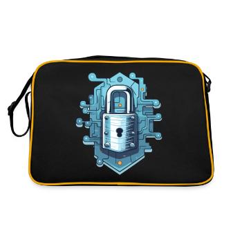Cybersecurity Art Hacking Lover Computer Nerd - Retro Bag - black/gold - Back
