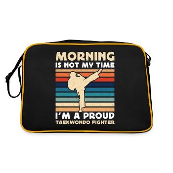 Taekwondo Fighter Morning n’est pas mon artiste martial - Sac Retro - noir/or - Dos