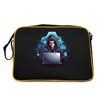 Funny Hacker Style Hacking Lover Computer - Retro Bag - black/gold - Back