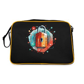 Funny Hacker Style Hacking Lover Computer - Retro Bag - black/gold - Back