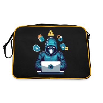 Funny Hacker Style Hacking Lover Computer - Retro Bag - black/gold - Back