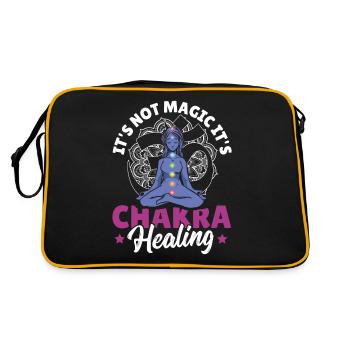 Qi Yoga Lover Gemstone Chakra Guérison - Sac Retro - noir/or - Dos