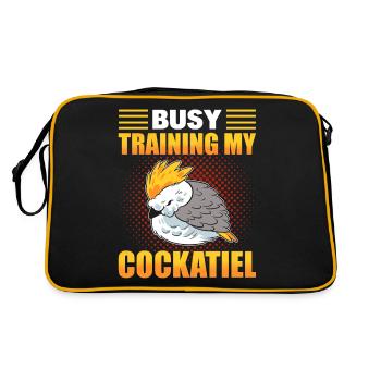Parrot Weiro Bird Lover Cockatoo Lovers Cockatiel - Retro Bag - black/gold - Back