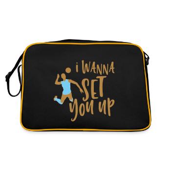 I want to Set You Up - Retro Bag - black/gold - Back