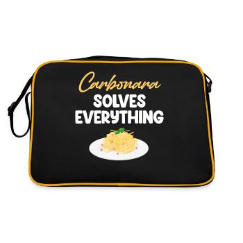 Carbonara Connaisseur Italiano Macaroni au fromage - Sac Retro - noir/or - Dos
