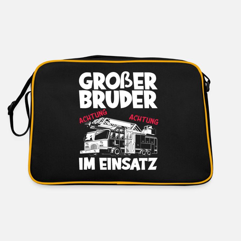Ich Werde Großer Bruder Feuerwehr Retro Tasche