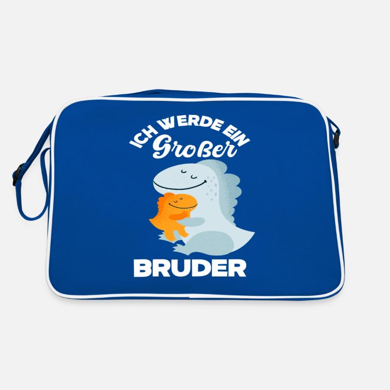 Ich Werde Großer Bruder Dinosaurier Geschenkidee Retro Tasche