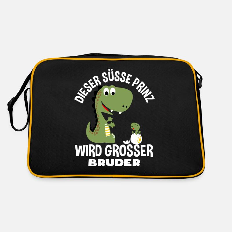 Prinz Wird Großer Bruder Dinosaurier Geschenk Retro Tasche