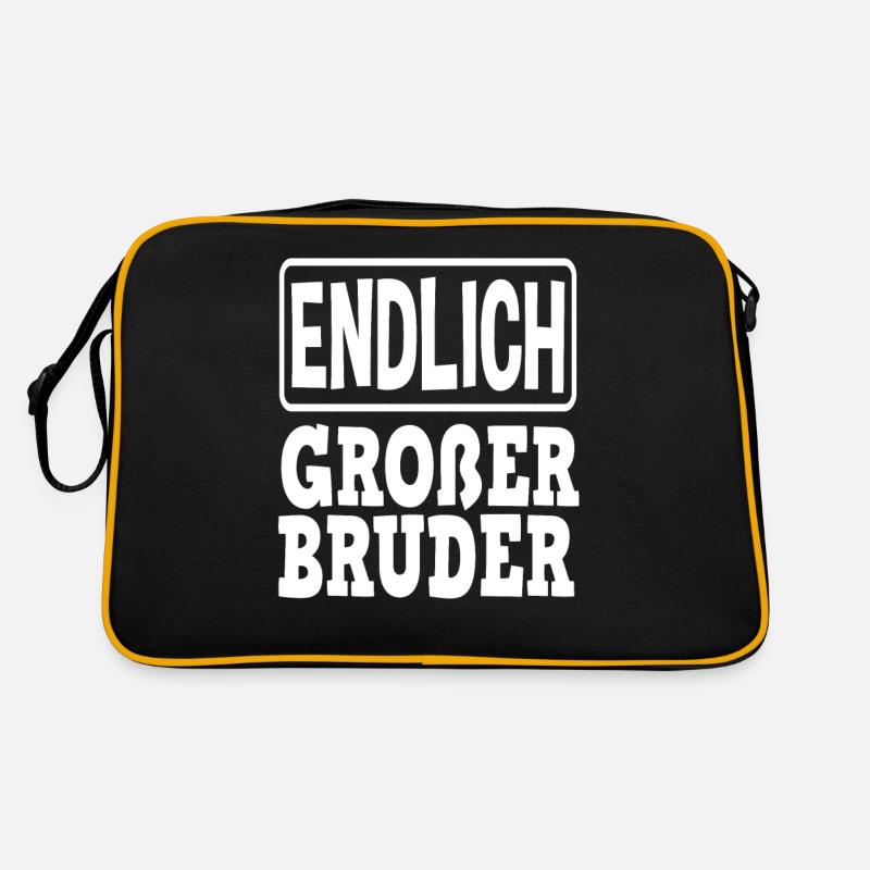Endlich Großer Bruder Retro Tasche