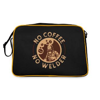 Welder No Coffee No Welder Ironworker Coffee Lover - Retro Bag - black/gold - Back