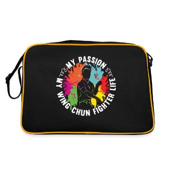 Wing Chun Fighter My Passion My Martial Artist - Retro Bag - black/gold - Back