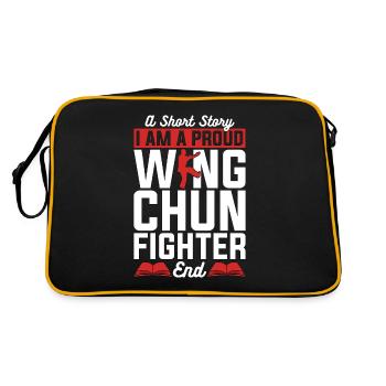 Wing Chun Fighter A Short Story Loves Martial Arts - Retro Bag - black/gold - Back