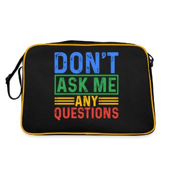 Ne me posez pas de questions 5 - Sac Retro - noir/or - Dos