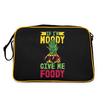 Ananas Si je suis de mauvaise humeur Donnez-moi de la nourriture - Sac Retro - noir/or - Dos