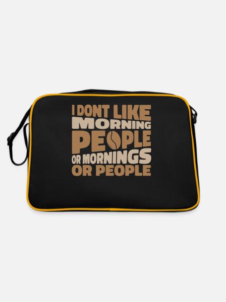 Schwarzer Humor - Retro Tasche - Schwarz/Gold - Hinten