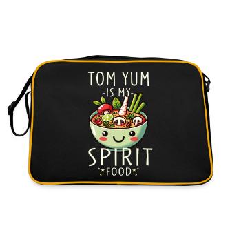 Tom Yum Soup Enthusiasts Delight - Unique Thai - Retro Bag - black/gold - Back
