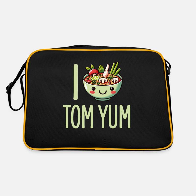 Tom Yum soupe enthousiaste Art - Cuisine thaïlandaise Unique Sac Retro