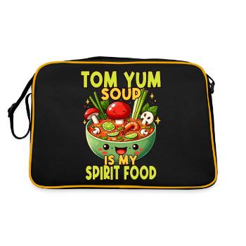 Tom Yum Soup Spirit - A Unique Design for Thai - Retro Bag - black/gold - Back