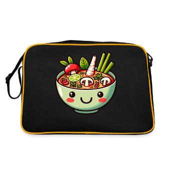 Tom Yum Soup Delight - Authentic Thai Cuisine - Retro Bag - black/gold - Back