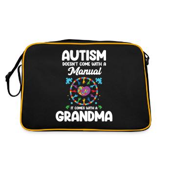 L’autisme ne vient pas avec un TDAH manuel de grand-mère - Sac Retro - noir/or - Dos