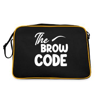 Der Brauencode Augenbrauenkosmetikerin - Retro Tasche - Schwarz/Gold - Hinten