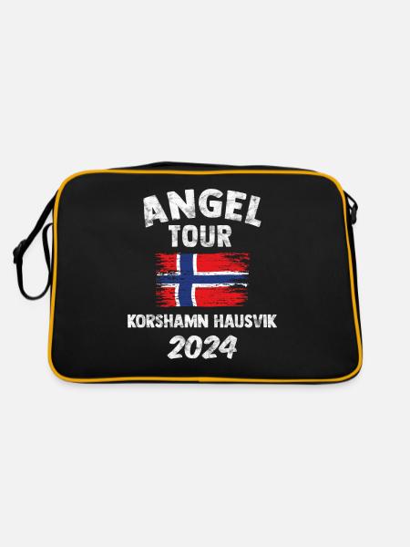 KORSHAMN HAUSVIK 2024 - Fishing Tour Norway - Retro Bag - black/gold - Back