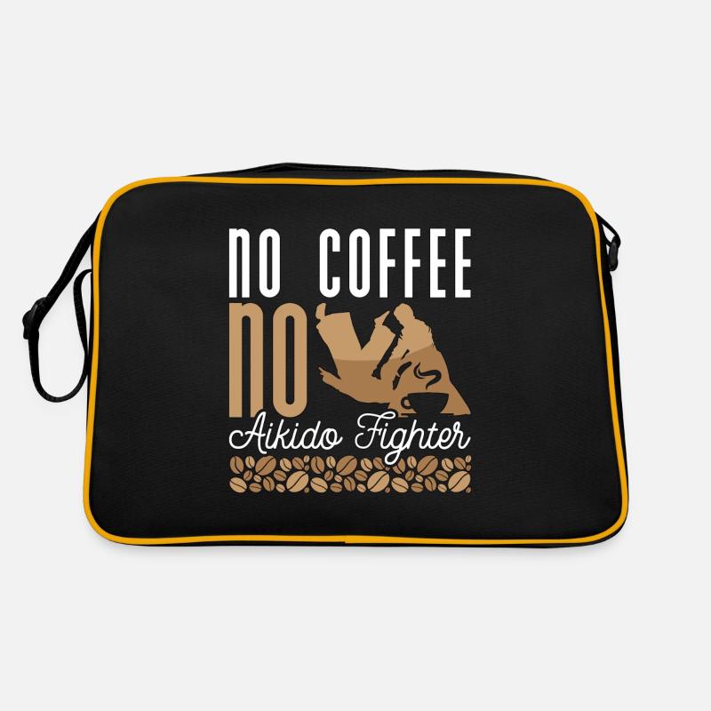 Combattant d’Aïkido Pas de café Pas de karaté Amateur de café Sac Retro