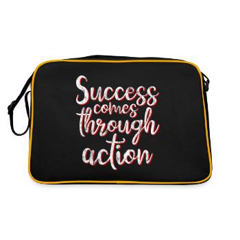 Success Comes Through Action 3 - Retro Bag - black/gold - Back