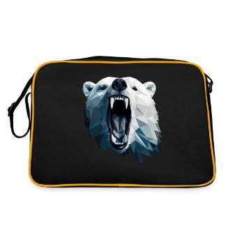 Ours polaire de style géométrique - Sac Retro - noir/or - Dos