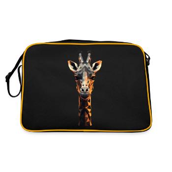 Girafe de style géométrique - Sac Retro - noir/or - Dos