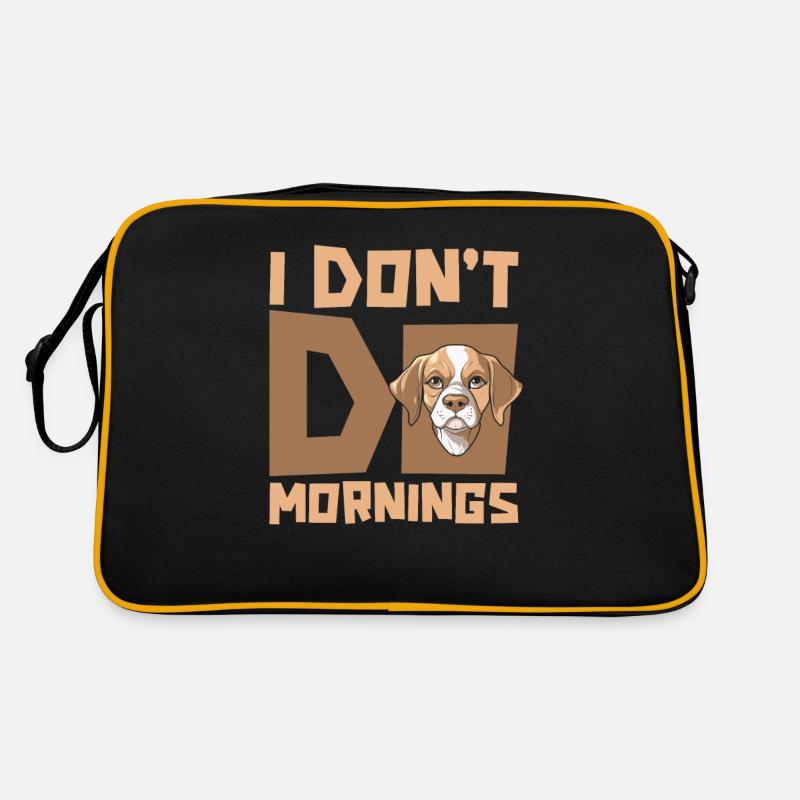 Beagle Funny I Don't Do Mornings Retro Bag