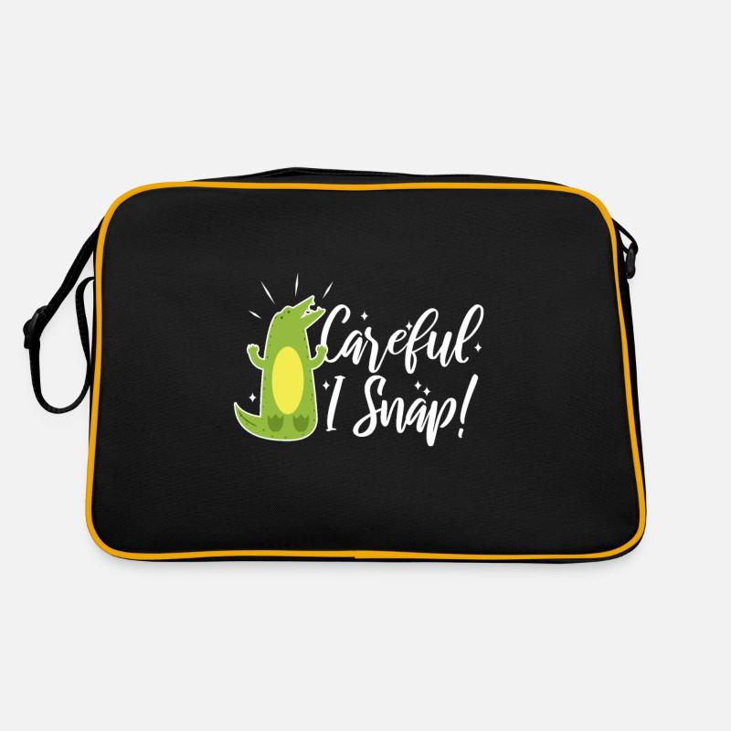 Careful i snap alligator Retro Tasche