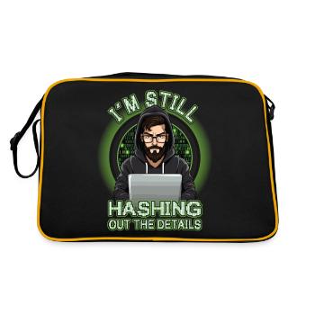 Cybersecurity Art Hacking Lover Computer Nerd - Retro Bag - black/gold - Back