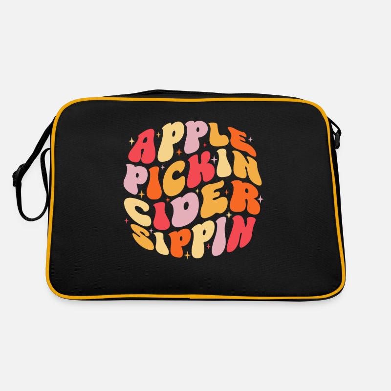 Apple Pickin Cider Sippin Groovy Apple Cider Retro Bag