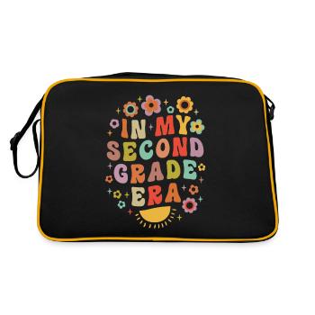 In My Second Grade Era 2nd Grade Groovy Vintage - Retro Bag - black/gold - Back