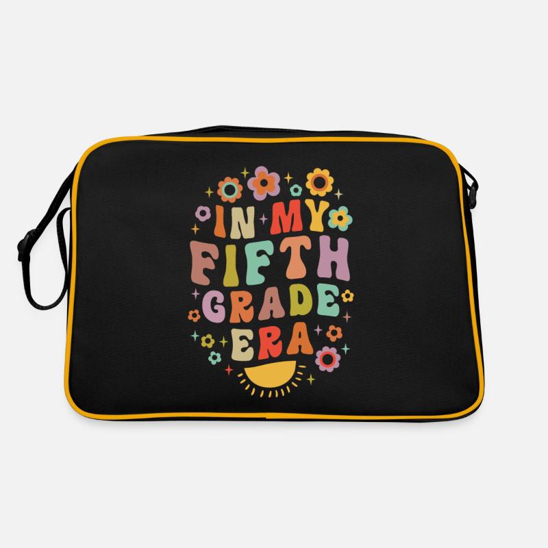 Dans ma cinquième année ère 5e année Groovy Vintage Sac Retro