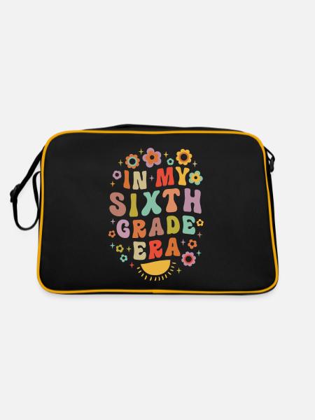 In My Sixth Grade Era 6th Grade Groovy Vintage - Retro Bag - black/gold - Back