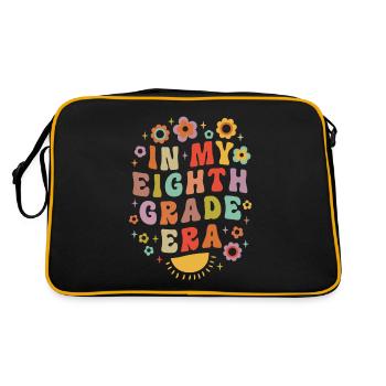 In My Eighth Grade Era 8th Grade Groovy Vintage - Retro Bag - black/gold - Back