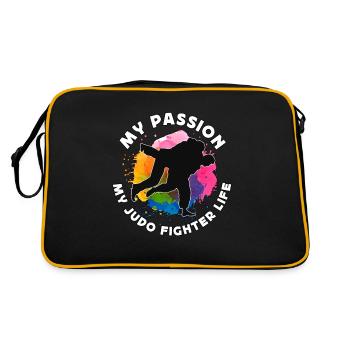 Judo Combattant Ma Passion Mon Judo Art Martial Judoka - Sac Retro - noir/or - Dos