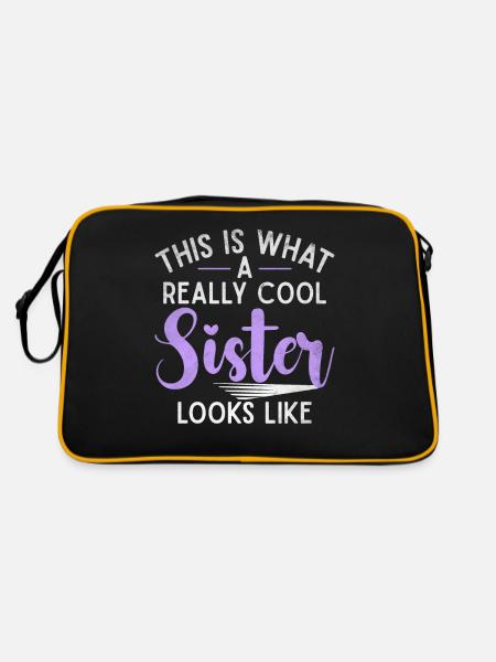 Sister Gifts - Retro Bag - black/gold - Back