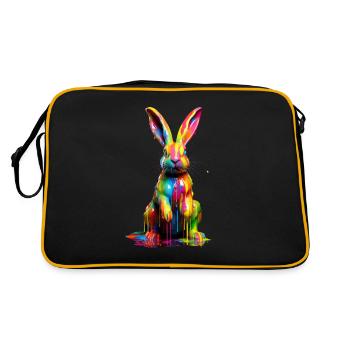 Rainbow Rabbit - Retro Bag - black/gold - Back