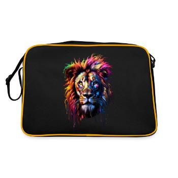 Lion arc-en-ciel - Sac Retro - noir/or - Dos