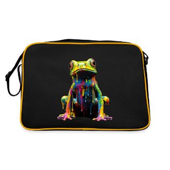 Grenouille arc-en-ciel - Sac Retro - noir/or - Dos