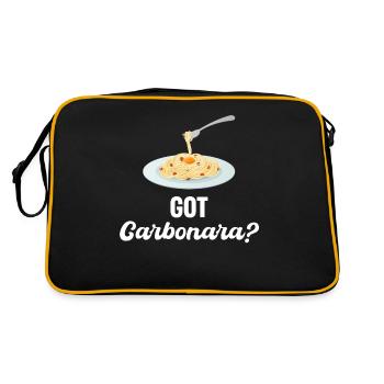 Carbonara Connaisseur Italiano Macaroni au fromage - Sac Retro - noir/or - Dos