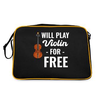 JE VAIS JOUER DU VIOLON GRATUITEMENT ! Violoniste - Sac Retro - noir/or - Dos