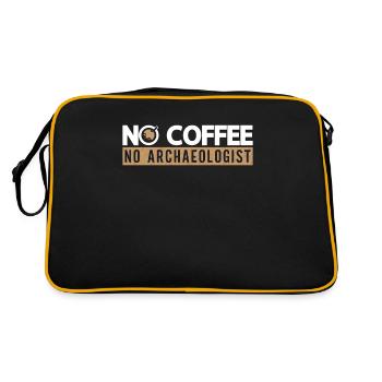 Archaeologist No Coffee No Archeology Coffee Lover - Retro Bag - black/gold - Back